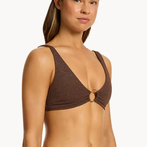 Sparkle Triangle Bikini Set – In Chocolate Glow
